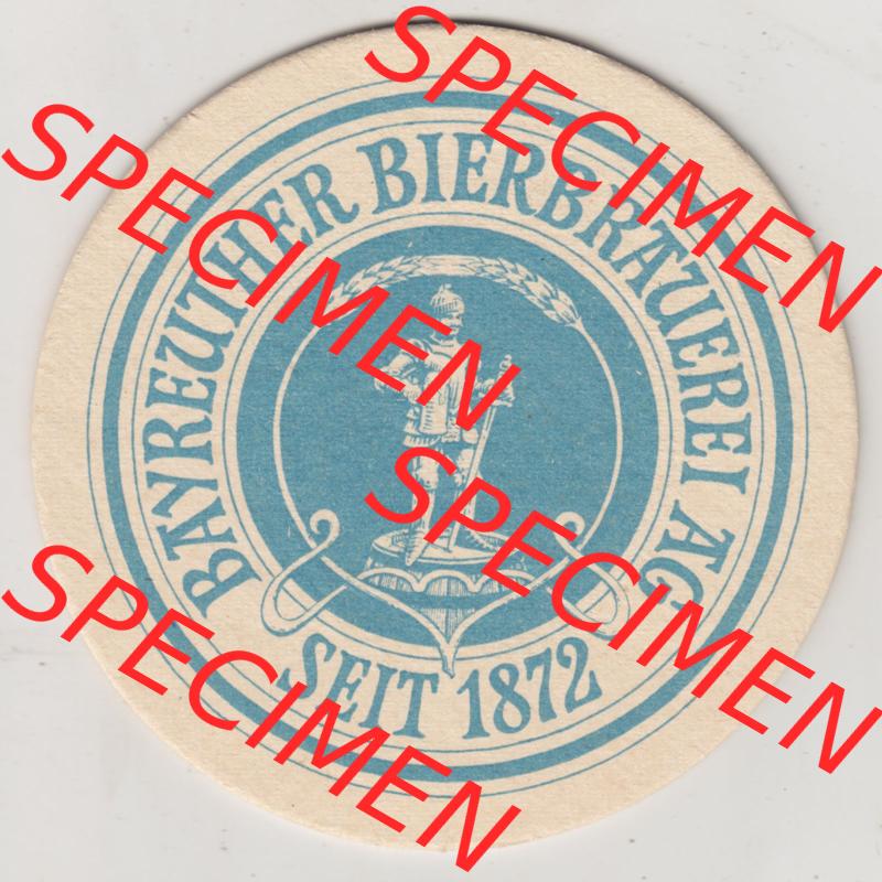 Bierdeckel 1994, Bayreuther Bierbrauerei AG, Seit 1872, 800 Jahre Bayreuth 1194-1994 (1). Deutscher Katalog über deutsche Bierdeckel Bayreuther Bierbrauerei AG aus... Sammlung