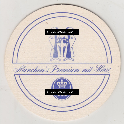 Bierdeckel HB München, Staatliches Hofbräuhaus, Münchens Premium mit Herz (2). Deutscher Katalog über deutsche Bierdeckel... Sammlung