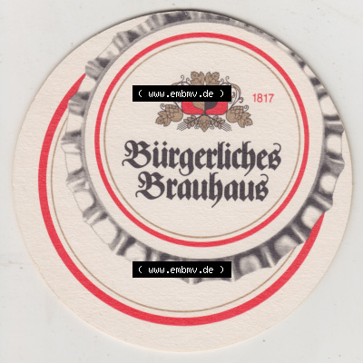 Bierdeckel Bürgerliches Brauhaus, humpis Original, Das Jubiläums-Bier (1). Deutscher Katalog über deutsche Bierdeckel Bürgerliches... Sammlung