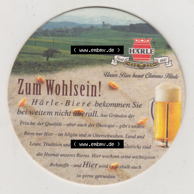 Bierdeckel Härlf Biere zum Wohlsein bekommen Sie bei weitem nicht überall, Aus Gründen der Frische der Qualität (1). Deutscher... Sammlung