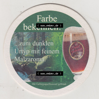 Bierdeckel Privatbrauerei Ernst Barre, Fasrbe bekennen! ...zum dunklen Urtyp mit feinem Malzaroma, ...zu einem Pils (1). Deutscher... Sammlung