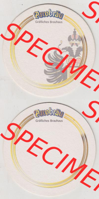 Bierdeckel Arcobräu, Gräfisches Brauhaus, Beschreibbarer Bierdeckel (3). Deutscher Katalog über deutsche Bierdeckel Arcobräu aus Bundesland Bayern zum katalogisieren... Sammlung