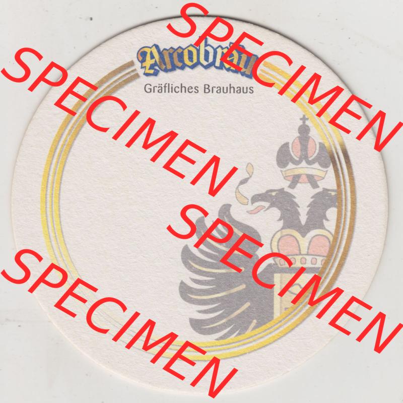 Bierdeckel Arcobräu, Gräfisches Brauhaus, Beschreibbarer Bierdeckel (1). Deutscher Katalog über deutsche Bierdeckel Arcobräu aus Bundesland Bayern zum katalogisieren... Sammlung