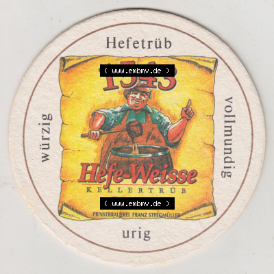 Bierdeckel Flötzinger Bräu, Rosenheim, Privbatbrauerei Franz Steegmüller seit 1543 (1). Deutscher Katalog über deutsche Bierdeckel... Sammlung