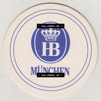 Bierdeckel HB München, Staatliches Hofbräuhaus, Münchens Premium mit Herz (1). Deutscher Katalog über deutsche Bierdeckel... Sammlung