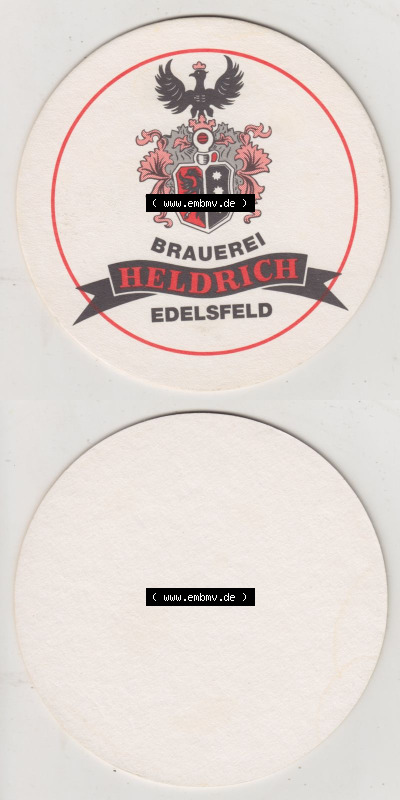 Bierdeckel Brauerei Heldrich Edelsfeld (3). Deutscher Katalog über deutsche Bierdeckel Brauerei Heldrich Edelsfeld aus Bundesland... Sammlung