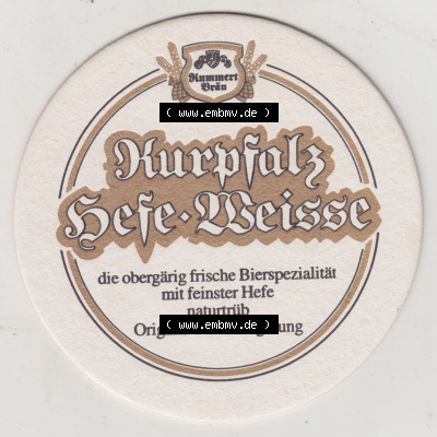 Bierdeckel Kummert Bräu, Bierspezialitäten aus Amberg, die obergärig frische Bierspezialität mit feinster Hefe (2). Deutscher... Sammlung