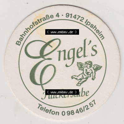 Bierdeckel Ipsheim Engels Häckerstube, mit einen Engel als Motiv (1). Deutscher Katalog über deutsche Bierdeckel Biermanufaktur... Sammlung