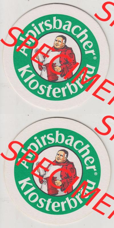 Bierdeckel Alpirsbacher Klosterbräu, Wirt mit Bierkrug (3). Deutscher Katalog über die deutschen Bierdeckel Alpirsbacher Klosterbräu aus Bundesland Baden-Württemberg... Sammlung