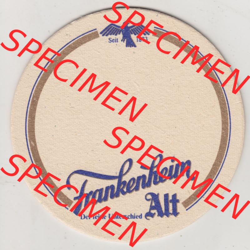 Bierdeckel 1994, Frankenheim Alt, Der feine Unterschied, Seit 1873, 150 Jahre Düsseldorfer Reit- und Rennverein von 1844 (1). Deutscher Katalog über deutsche... Sammlung