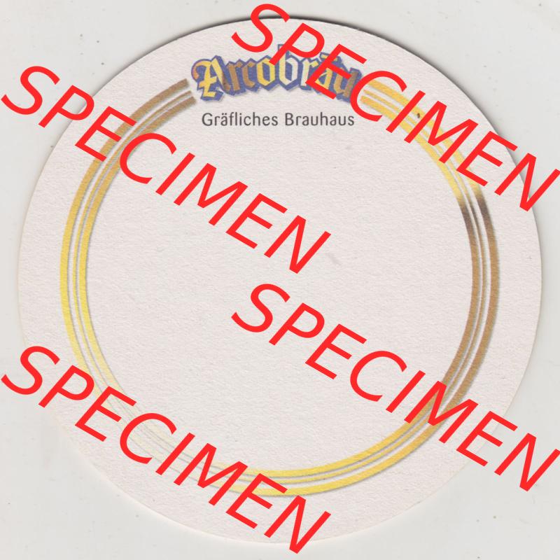 Bierdeckel Arcobräu, Gräfisches Brauhaus, Beschreibbarer Bierdeckel (2). Deutscher Katalog über deutsche Bierdeckel Arcobräu aus Bundesland Bayern zum katalogisieren... Sammlung