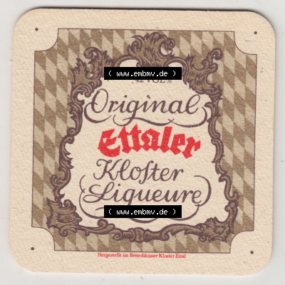 Bierdeckel Ettaler Klosterbrauerei, Original Ettaler Kloster-Liqueure (1). Deutscher Katalog über deutsche Bierdeckel Ettaler... Sammlung