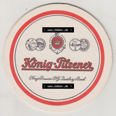 Bierdeckel König-Pilsener, König Brauerei H.G. Duisburg Beeck (1). Deutscher Katalog über deutsche Bierdeckel König-Brauerei... Sammlung