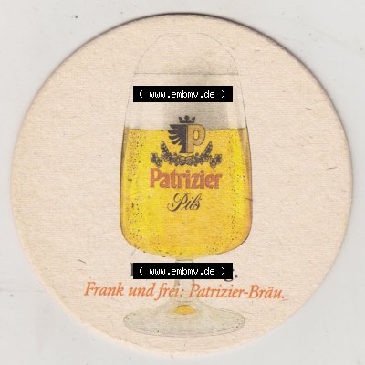 Bierdeckel Patrizier Pils, In einem Zug, FRank und frei Patrizier-Bräu, Die Englische Dampflok Adler Jungfernfahrt (1). Deutscher Katalog über deutsche Bierdeckel... Sammlung