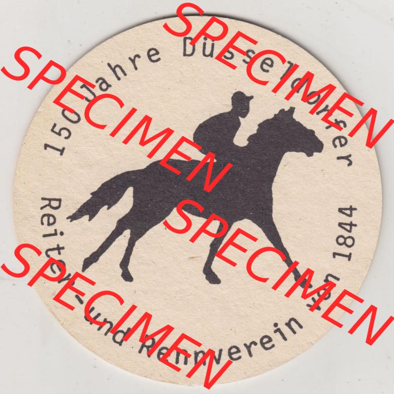 Bierdeckel 1994, Frankenheim Alt, Der feine Unterschied, Seit 1873, 150 Jahre Düsseldorfer Reit- und Rennverein von 1844 (2). Deutscher Katalog über deutsche... Sammlung