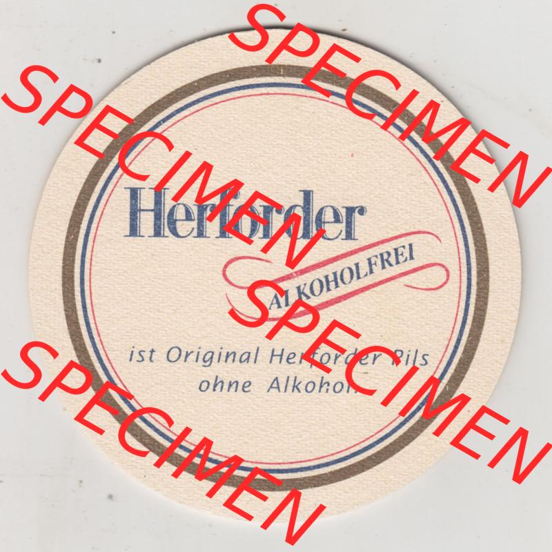 Bierdeckel Herforder Pils, Premium Exquisit, Herforder Alkoholfrei ist Original Herforder Pils ohne Alkohol (2). Deutscher Katalog über deutsche Bierdeckel Herforder Brauerei... Sammlung