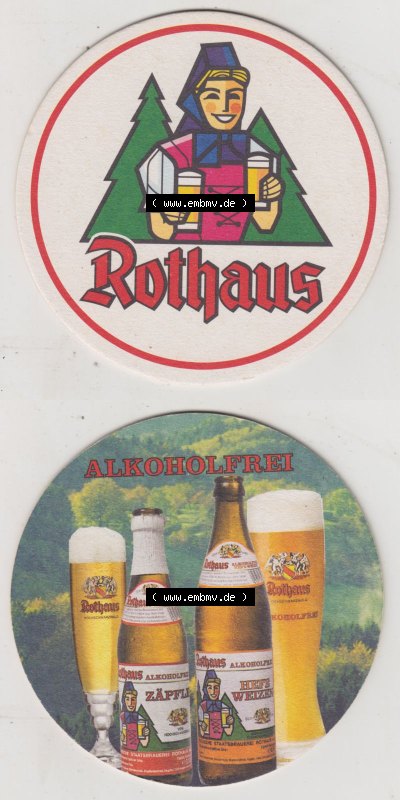 Bierdeckel Badische Staatsbrauerei Rothaus, Alkoholfreies Rothaus (3). Deutscher Katalog über deutsche Bierdeckel Badische Staatsbrauerei... Sammlung