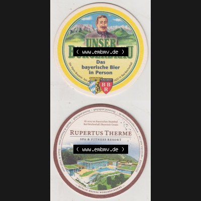 Bierdeckel Bürgerbräu Bad Reichenhall, Die Alpen-Brauerei seit 1633 (3). Deutscher Katalog über deutsche Bierdeckel Alpen-Brauerei Bürgerbräu Bad Reichenhall... Sammlung