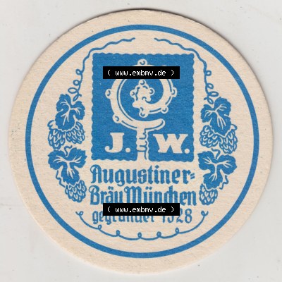 Bierdeckel 1987, Münchner Bier, Münchner Reinheitsgebot, 500 Jahre, Augustiner Bräu München (2). Deutscher Katalog über deutsche... Sammlung