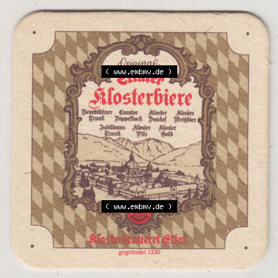 Bierdeckel Ettaler Klosterbrauerei, Original Ettaler Kloster-Liqueure (2). Deutscher Katalog über deutsche Bierdeckel Ettaler... Sammlung