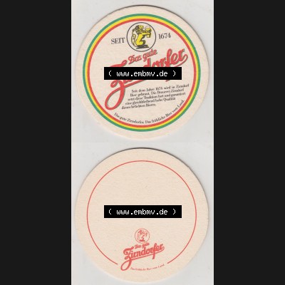 Bierdeckel Zirndorfer Brauerei, Das gute Zirndorfer seit 1674, Die Brauerei Zirndorf setzt die Tradition fort (3). Deutscher Katalog über deutsche Bierdeckel Zirndorfer... Sammlung