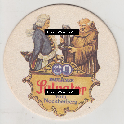 Bierdeckel Paulaner Salvator vom Nockherberg, Historie vom Salvator (1). Deutscher Katalog über deutsche Bierdeckel Paulaner... Sammlung