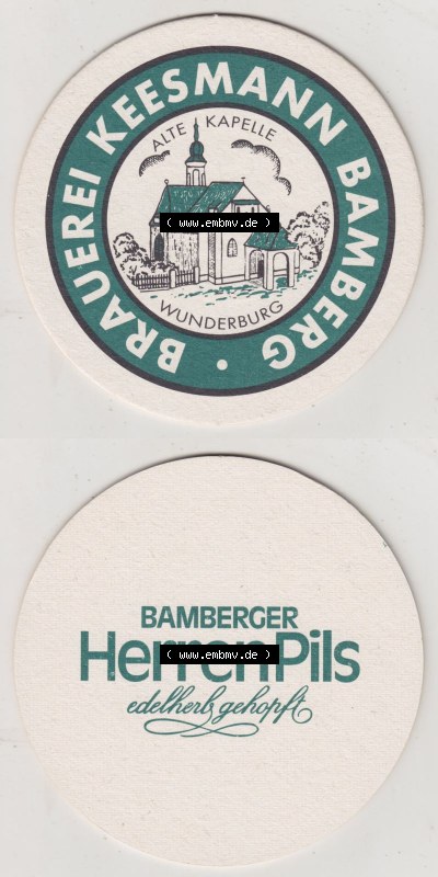 Bierdeckel Brauerei Keesmann Bamberg, Bamberger Herren-Pils, edelherb gehopft (3). Deutscher Katalog über deutsche Bierdeckel... Sammlung