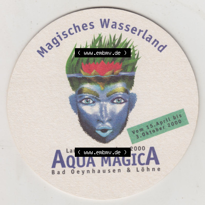 Bierdeckel 2000, Herforder Pils, Premium Exquisit, Magisches Wasserland, Landesgartenschau 2000 Aqua MagicA Bad Oeynhausen Löhne... Sammlung