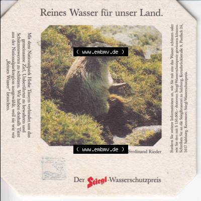 Bierdeckel Der Stiegl-Wassserschutzpreis Das Murmeltier (1). Katalog Bierdeckel Stieglbrauerei zu Salzburg aus Bundesland Salzburg in Österreich, inoffizieller online Katalog... Sammlung