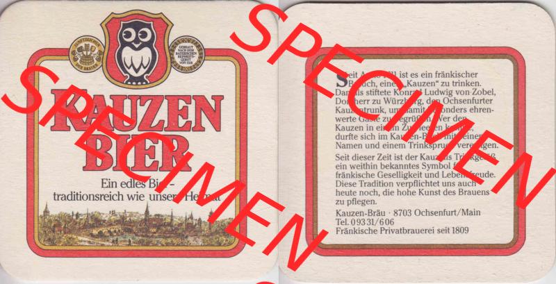 Bierdeckel Österreich Kauzen Bier, Ein edles Bier traditionsreich wie unsere Heimat (1). Katalog Bierdeckel Kauzen-Bräu aus Bundesland Niederösterreich in Österreich,... Sammlung