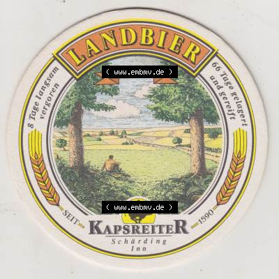 Bierdeckel Brauerei Kapsreiter, Schärding Inn, Österreich, Landbier, 8 Tage lagsam vergoren (1). Katalog Bierdeckel aus Brauerei Kapsreiter Bundesland... Sammlung