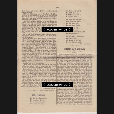 Deutsches Kaiserreich Bonn, Sonntagsblatt Illustrierte Beilage zur Deutschen Reichs-Zeitung 1888, Zeitung Nr. 19 vom 6. Mai 1888 Seite 148 Sammlung