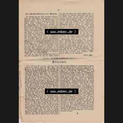 Deutsches Kaiserreich Bonn, Sonntagsblatt Illustrierte Beilage zur Deutschen Reichs-Zeitung 1889, Zeitung Nr. 3, 20. Januar 1889, Sonntagsblatt Seite 23 Sammlung