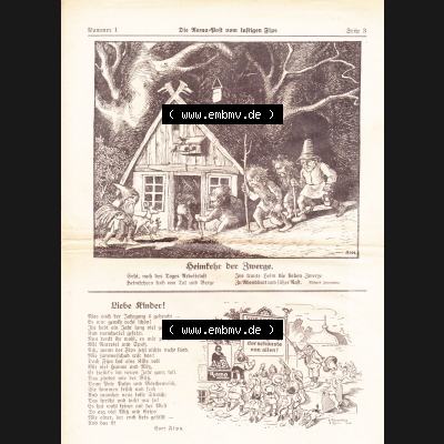 Die Rama-Post vom lustigen Fips, 1929, 1930, 5. Jahrgang, Nr. 1 Seite 3, Heimkehr der Zwerge. Die Digitalen JPG-Bilder der digitalisierten Zeitschrift... Sammlung