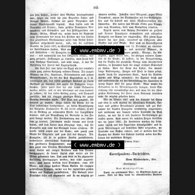 Morgenblatt für gebildete Leser 1845, Donnerstag, 5. Juni, Nr. 134, Seite 535, Erinnerungen aus den Kriegsjahren 1812-1815. Das Digitale Bild /... Sammlung