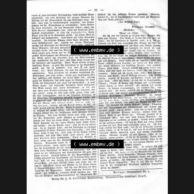Morgenblatt 1832, Montag, 9 Januar, Nr. 7, Seite 28, Sänger mit Tänzer. Das Digitale Bild / Foto der relativ wertvollen „Morgenblatt für... Sammlung