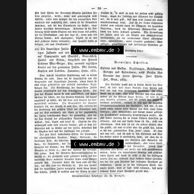 Morgenblatt 1832, Montag 16 Januar, Nr. 7, Seite 28, A. D. Humboldt, Länder und Völkerkunde. Das Digitale Bild / Foto der relativ... Sammlung