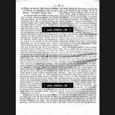 Morgenblatt 1832, Montag 16 Januar, Nr. 7, Seite 26, A. D. Humboldt, Länder und Völkerkunde. Das Digitale Bild / Foto der relativ... Sammlung