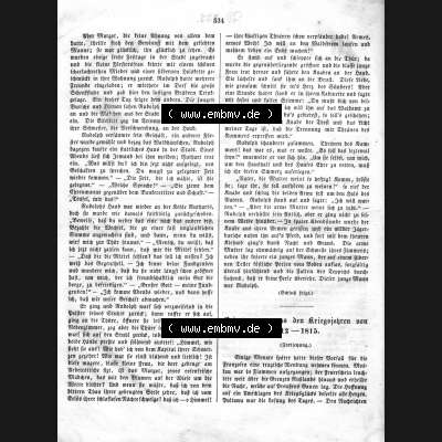Morgenblatt für gebildete Leser 1845, Donnerstag, 5. Juni, Nr. 134, Seite 534, Die Perlen der See und Erinnerungen aus den Kriegsjahren 1812-1815.... Sammlung
