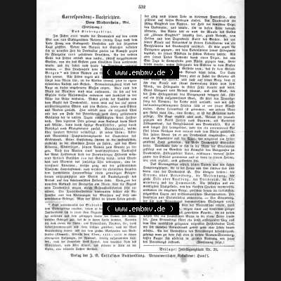 Morgenblatt für gebildete Leser 1845, Mittwoch, 4. Juni, Nr. 133, Seite 532, Korrespondenz Nachrichten, Rom-Niederhain im Mai. Das Digitale... Sammlung