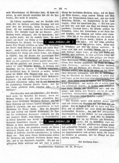 Morgenblatt 1832, Mittwoch, 11 Januar, Nr. 5, Seite 20, Länder und Völkerkunde. Sammlung
