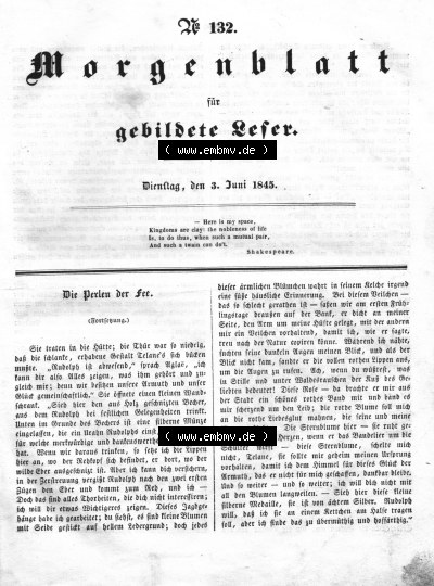 Morgenblatt für gebildete Leser 1845, Dienstag, 3. Juni, Nr. 132, Seite 525, Die Perlen der See - Fortsetzung. Sammlung