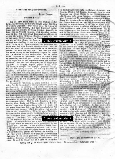 Morgenblatt 1832, Freitag, 3. Februar, Nr. 29, Seite 116, Korrespondenz Nachrichten. Sammlung