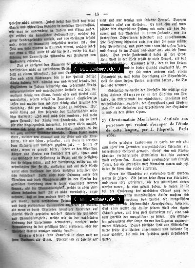 Morgenblatt 1832, Monatg 9 Januar, Nr. 4, Seite 15, Literatur-Blatt, Länder und Völkerkunde. Sammlung