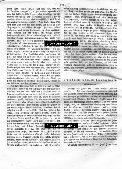 Morgenblatt 1832, Dienstag, 31. Januar, Nr. 26, Seite 102, Über das Alter der basaltischer Eruptionen - Fortsetzung. Sammlung