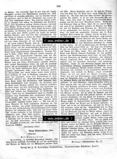 Morgenblatt für gebildete Leser 1845, Freitag, 6. Juni, Nr. 135, Seite 540, Korrespondenz Nachrichten und Das Siebengebirge. Sammlung