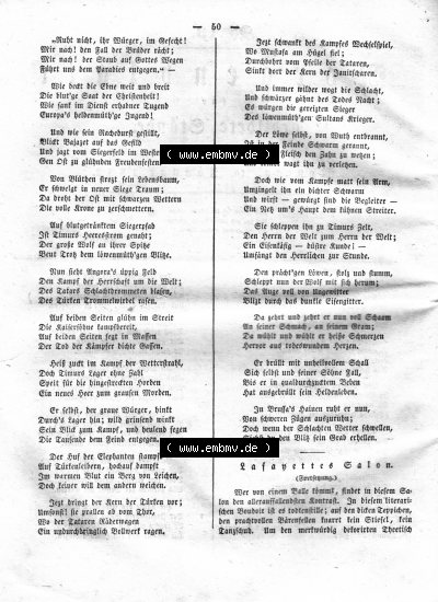 Morgenblatt 1832, Montag, 16 Januar, Nr. 13, Seite 50, Bajazet und Anfang Lafayettes Salon. Sammlung