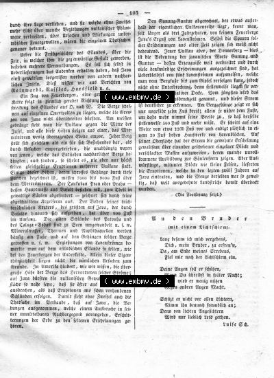 Morgenblatt 1832, Dienstag, 31. Januar, Nr. 26, Seite 103, Basaltischer Eruptionen - Fortsetzung, Unden Bruder. Sammlung