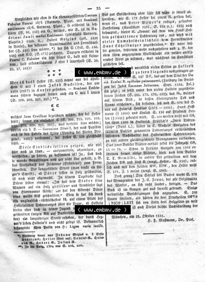 Morgenblatt 1832, Donnerstag 2 Februar, Nr. 9, Seite 35, Kunst-Blatt, Monogrammen - Kunde. Sammlung