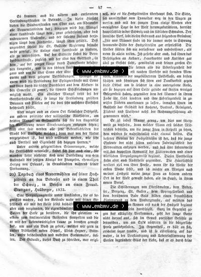 Morgenblatt 1832, Mittwoch 1 Februar, Nr. 12, Seite 47, Artikel Länder und Völkerkunde. Sammlung